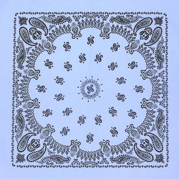 Бандана голубая с чёрными огурцами (020)