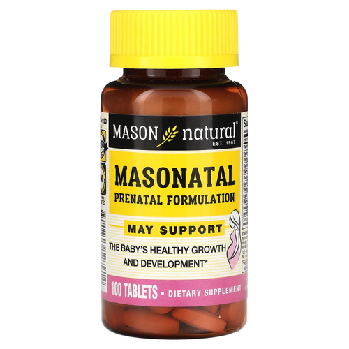 Mason Natural, Masonatal Prenatal Formulation, добавка для беременных, 100 таблеток