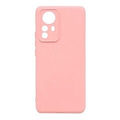 Силиконовый чехол Mat TPU матовый для Xiaomi 12 Pro (Светло-розовый)