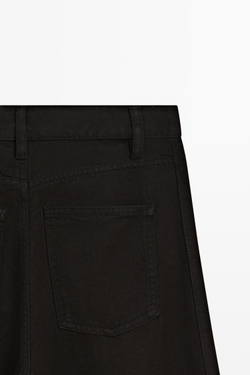 Massimo Dutti Свободные джинсы с широкими штанинами, черный