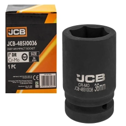 Головка ударная глубокая 1'', 36мм (6гр.) JCB JCB-48510036