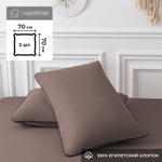 Наволочки 70х70 2 шт Сатин однотонный Элитный 100% египетский хлопок NE00777