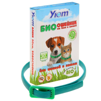 Репелентный био-ошейник для котят и щенков "Уют" от блох (длина 30 см)
