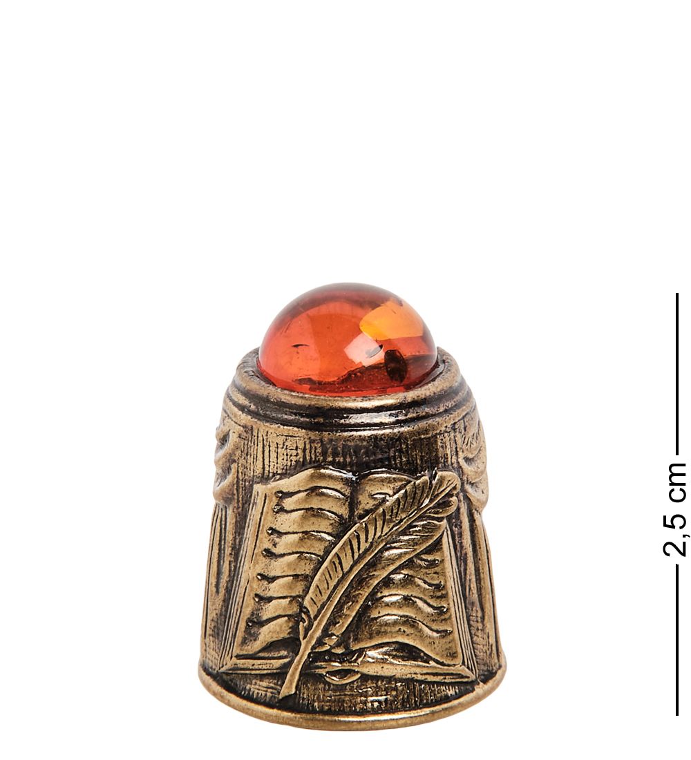 AM-1132 Наперсток «Театр» (латунь, янтарь)