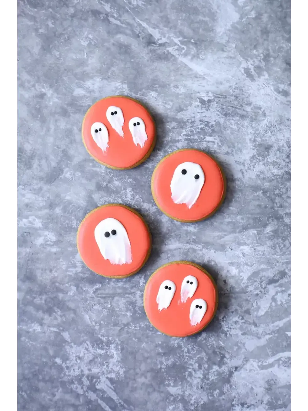 Имбирные пряники "Приведения" - 4 шт. оранжевые