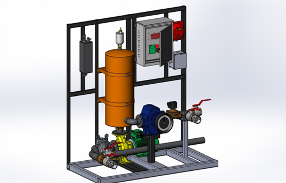 High-speed pumping and delivery of diesel fuel with a vortex gas separator