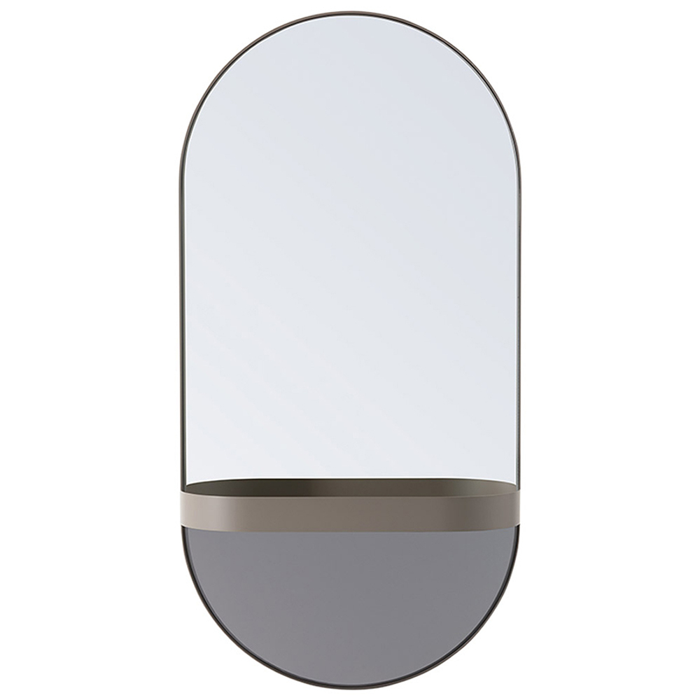 Зеркало oval, 30,5х60х10,5 см, коричневое