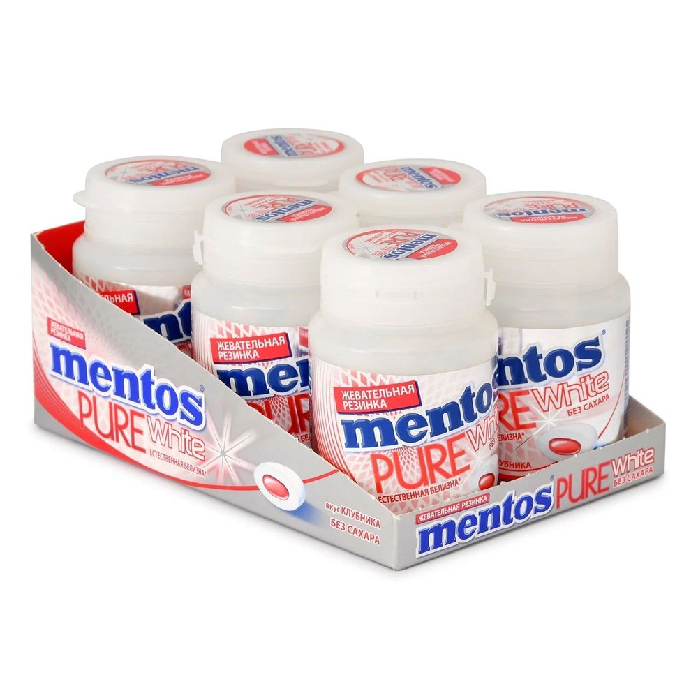 Жевательная резинка Mentos Клубника 54 г, 6 шт
