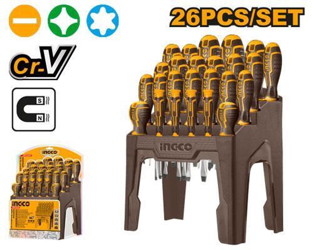 Набор отверток 26 шт. INGCO HKSD2628 INDUSTRIAL