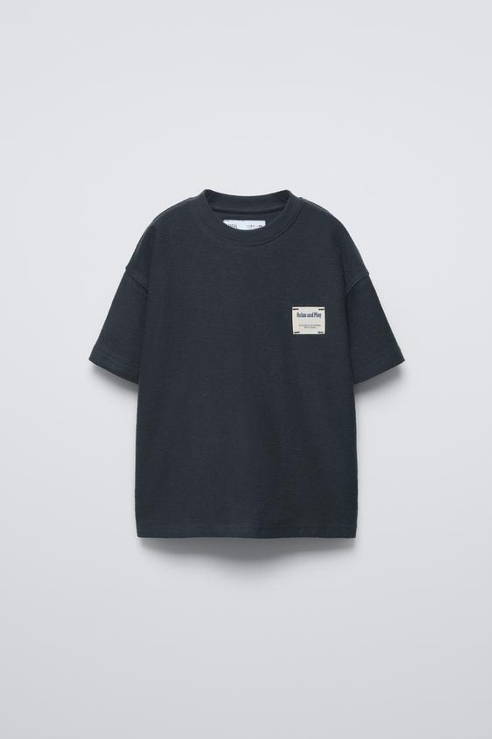 ZARA КОМПЛЕКТ ИЗ ФУТБОЛКИ И ШОРТ, ТЕМНО-СИНИЙ