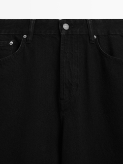 Massimo Dutti Джинсы широкого кроя, черный