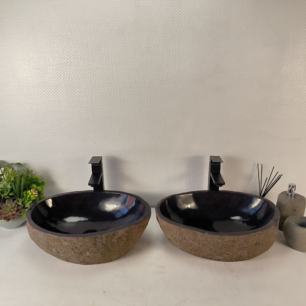 Раковина из речного камня ПАРА! RS-65359 48*34*15 0865