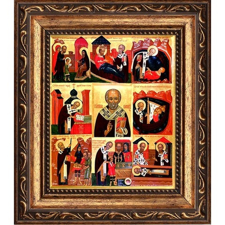 Николай Чудотворец Вятский (Великорецкий). Икона на холсте.