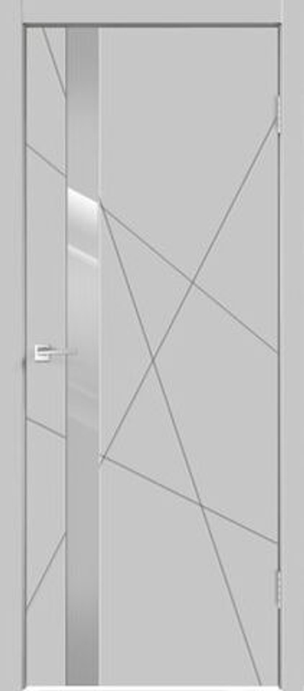 Межкомнатная дверь Velldoris Scandi S Z1 Лакобель светло-серое Эмаль светло-серая