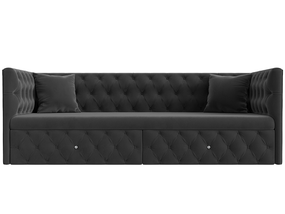 Диван детский прямой Найс, Серый, Велюр, 107106