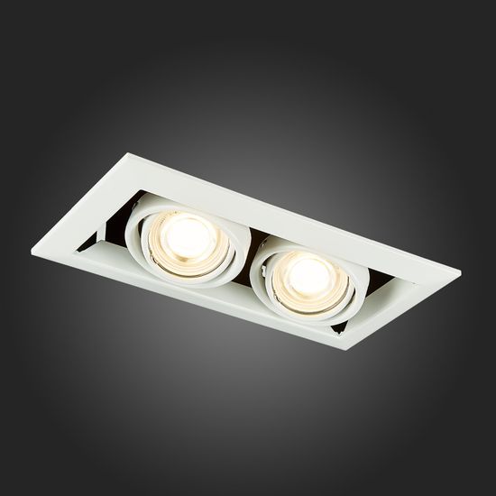 ST250.558.02 Св-к встр. Черный, Белый GU10 2*50W  IP20 L245xW126xH70 220V Без ламп Встраиваемые светильники