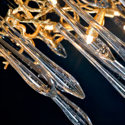 Люстра Cloyd SURINAM C8 / Ø60 см - латунь - бесцвет. стекло (арт.10977)