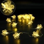 Гирлянда для дома 4,0 м 20 ламп LED с насадками СНЕЖИНКА Прищепка, прозрач.провод, Теплый белый