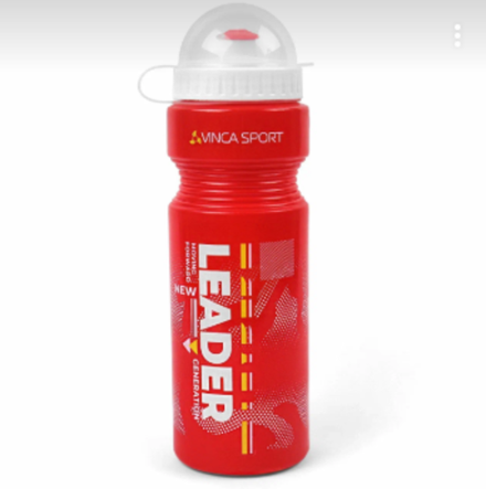 Фляга велосипедная с защитой от пыли 750мл, "Leader red new", инд.уп. Vinca sport VSB 21 leader red