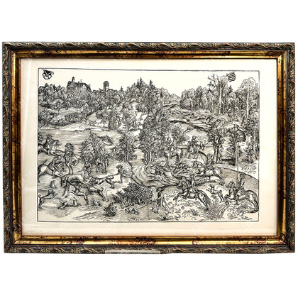 Н\х (по гравюре Лукаса Кранаха Старшего). Охота. Литография. Первая половина ХХ века.