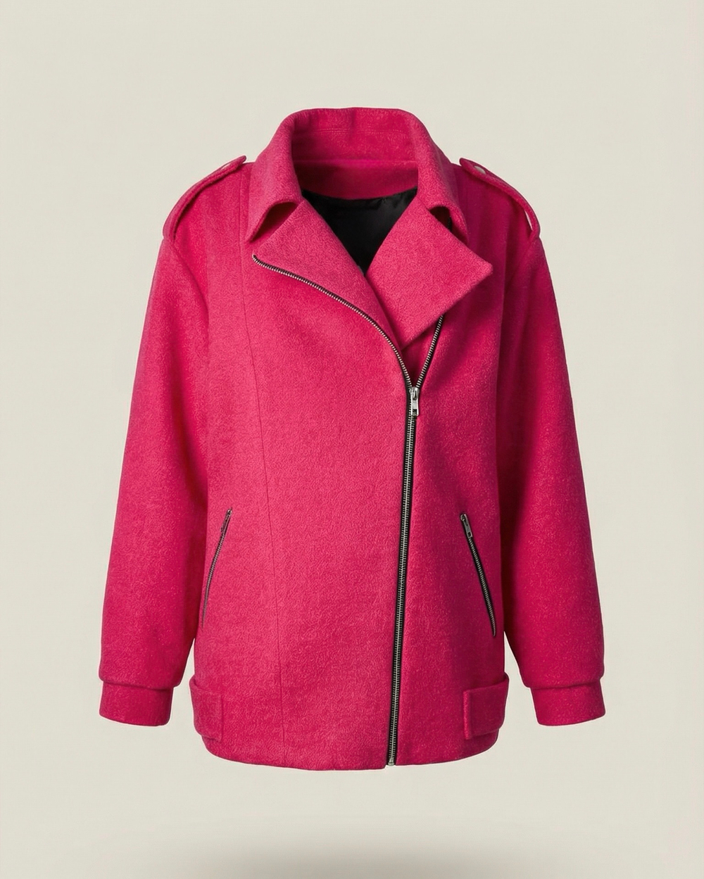 Пальто-косуха в яркой фуксии