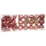 Набор ёлочных украшений «Elegant shine» 4 см (30 предмета), Розовое золото