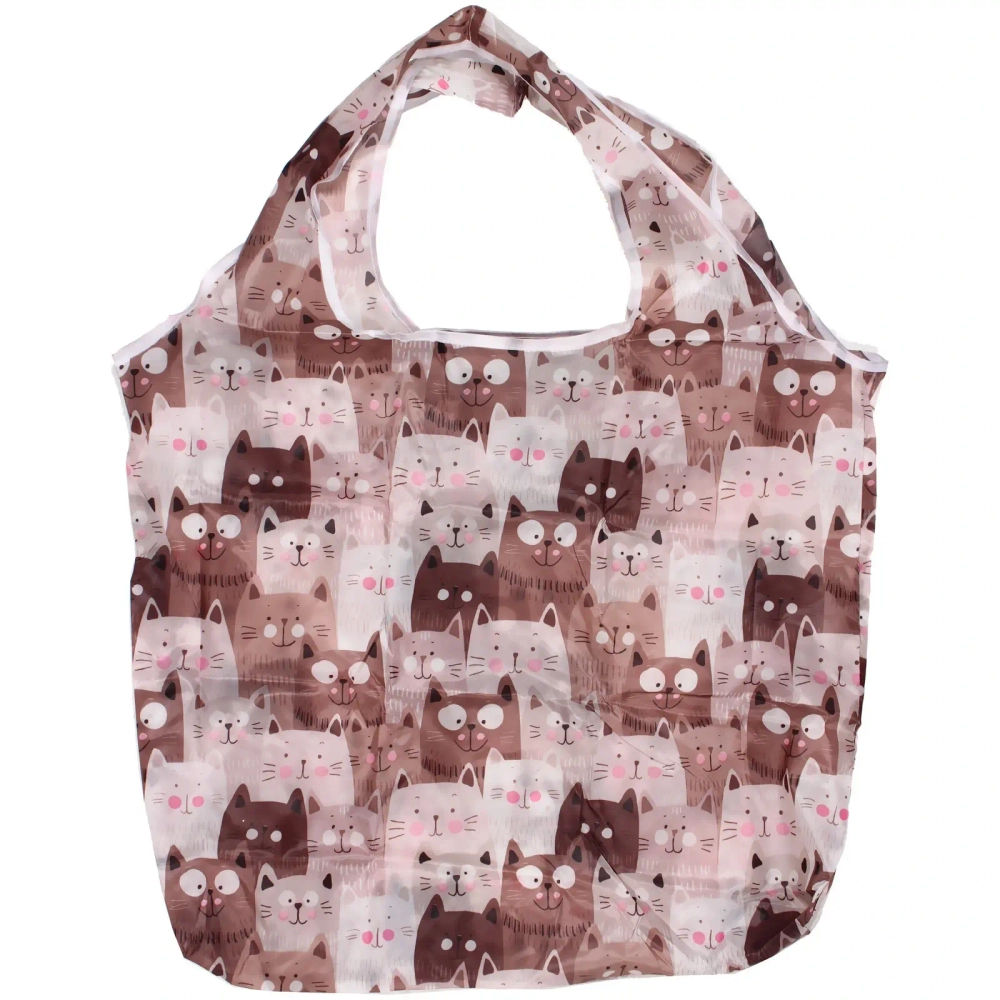 Сумка - шоппер «ИДЕЯДОМА», принт котики,65*46см/нагрузка до 10кг (инд. пакет истикер)