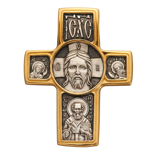 Крест из серебра/Позолота,чернение/Арх. Михаил