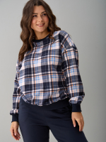 Костюм с брюками КБ-90М/клеткасиний-бежголубой