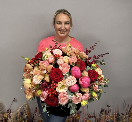 Купить Букет пионов «Чёрный бархат»