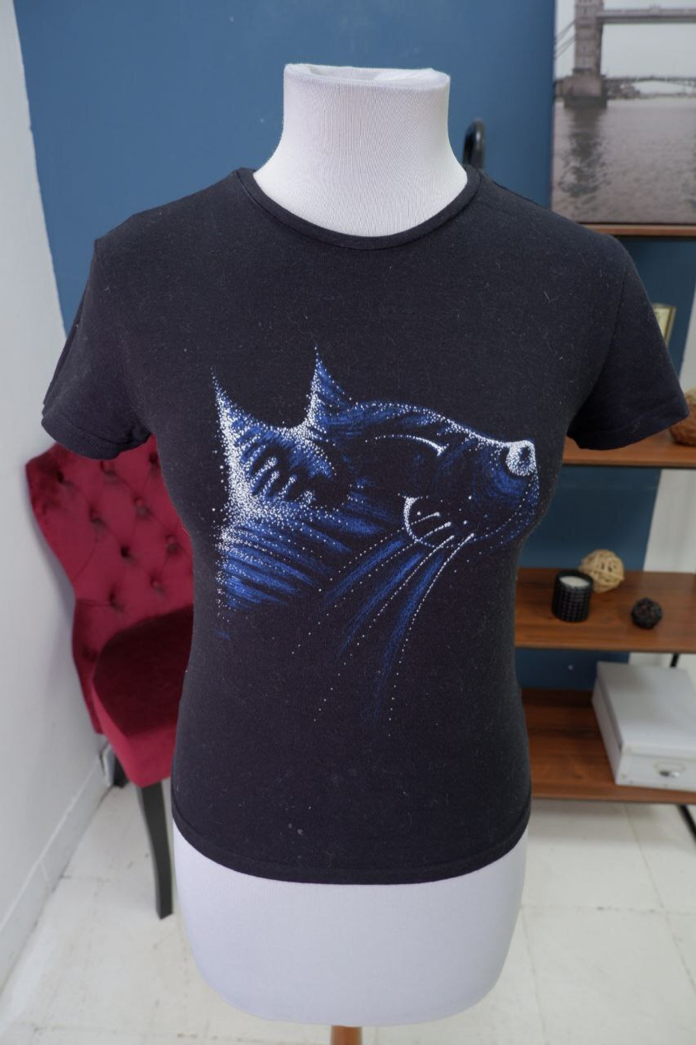 Футболка T-Design с принтом 40 размер