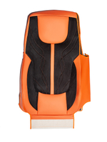 Чехлы Люкс DAF XF 106 (экокожа, оранжевый, черная вставка)