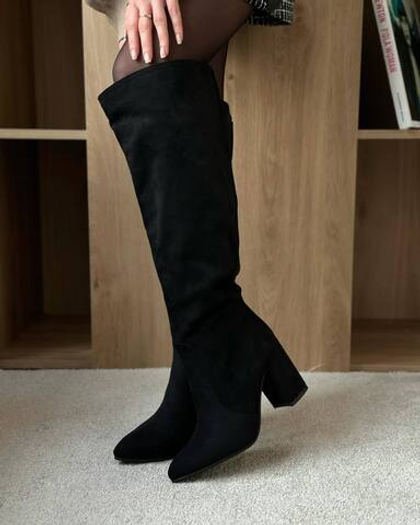 Сапоги из эко замши