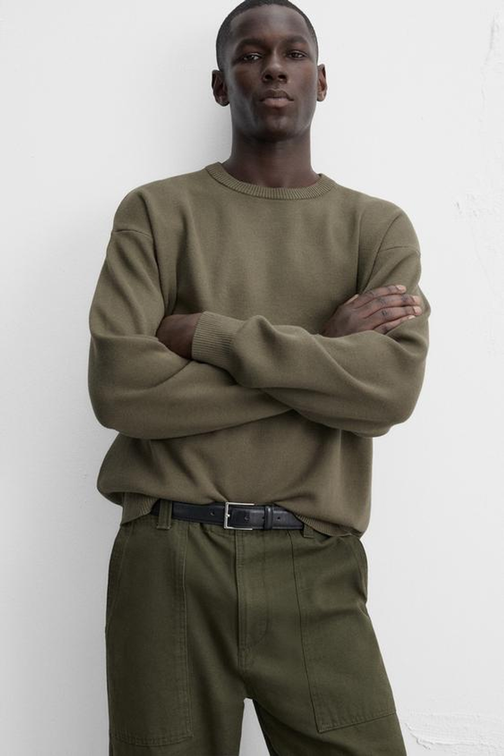 ZARA МЯГКИЙ СВИТЕР, ХАКИ