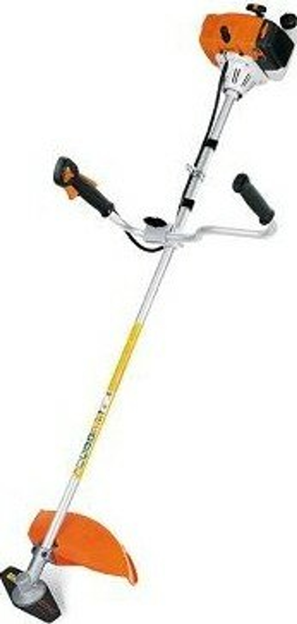 Мотокоса STIHL 41342000433 FS-120, ОРИГИНАЛ, антивибрация, леска/нож, мощность 1,8 кВт, бело-оранжевая