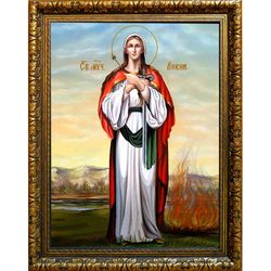 Ливия Сирийская мученица. Икона на холсте.