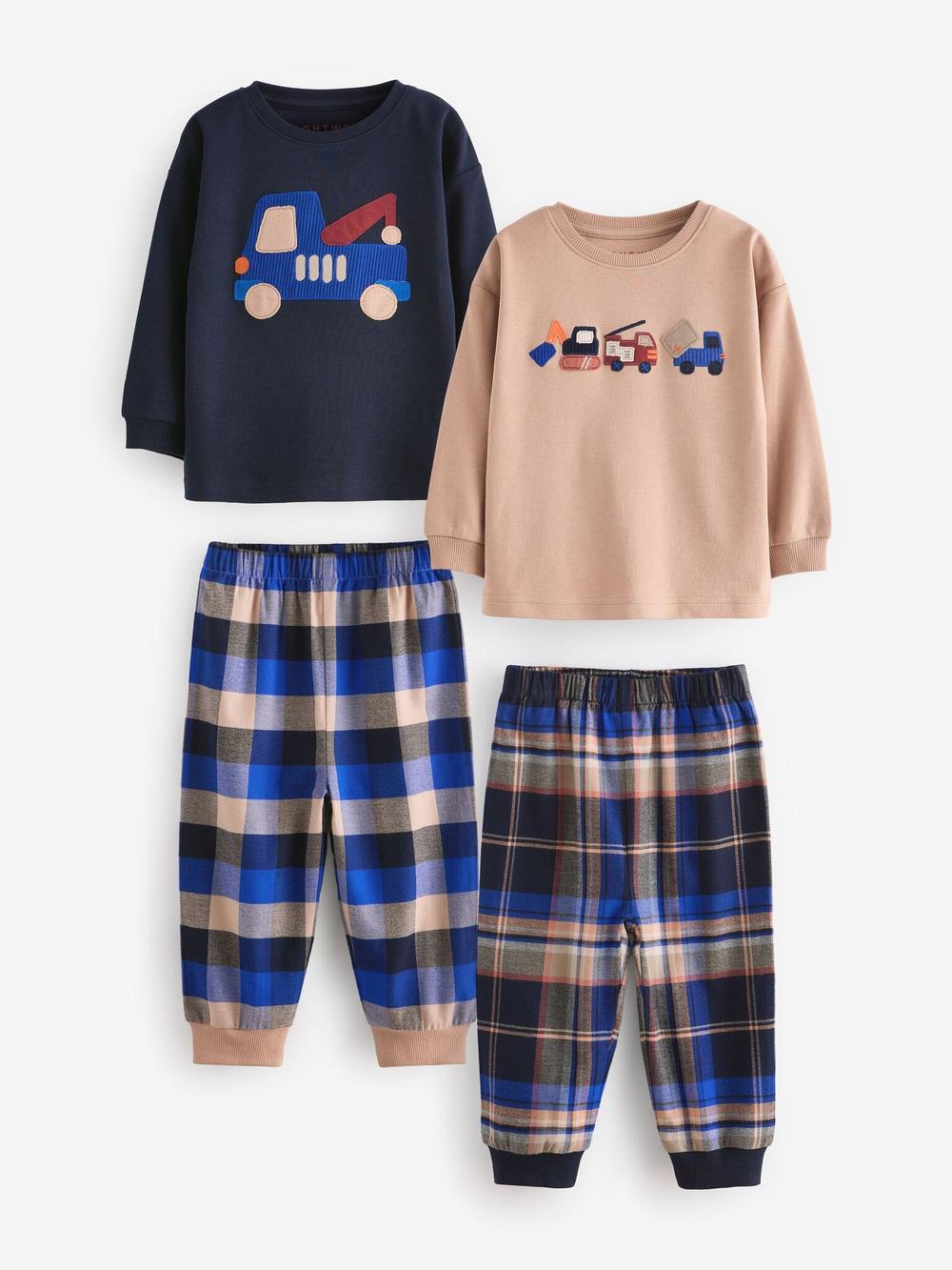 Пижама для мальчика Next K98-571, 2 шт., Тмено-синий, Бежевый