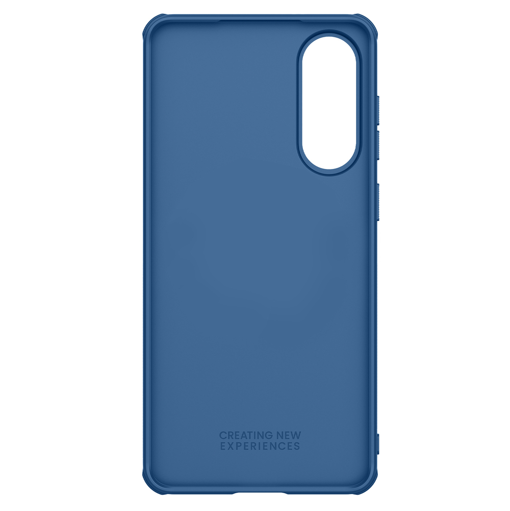 Усиленный чехол синего цвета от Nillkin для Samsung Galaxy S25 Edge, серия Super Frosted Shield Pro
