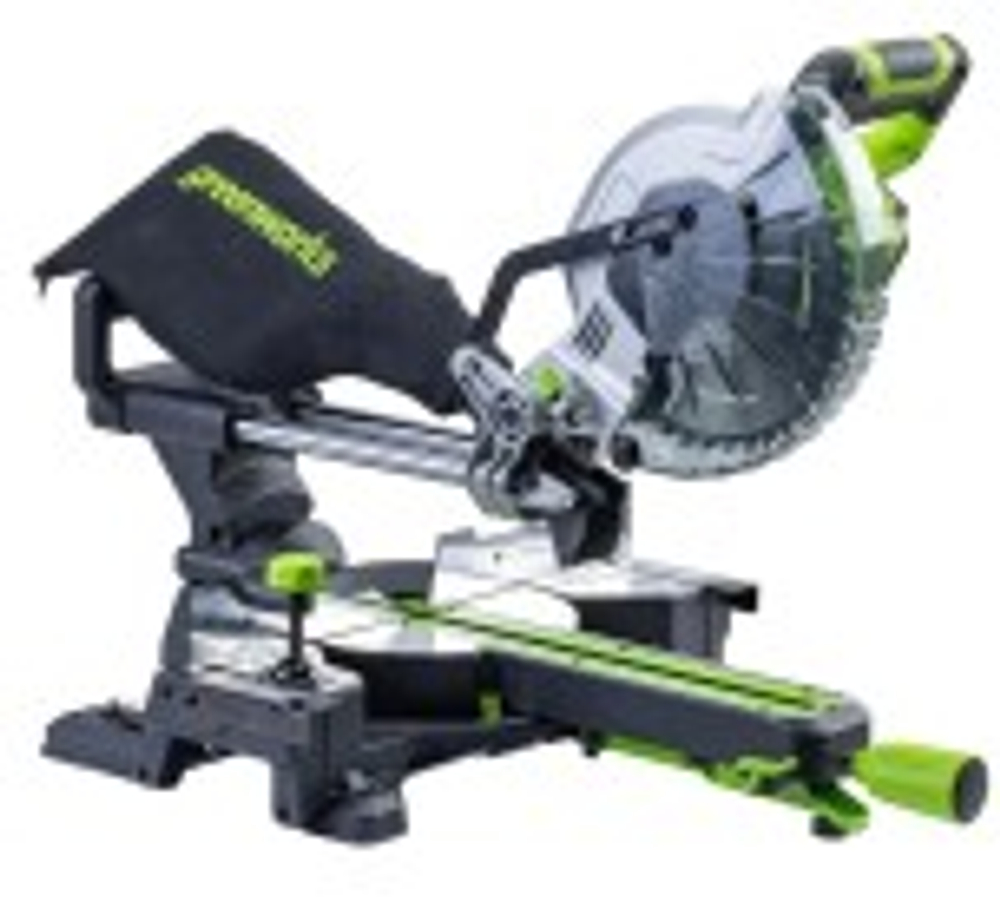 Пила торцовочная аккумуляторная GREENWORKS GD24MS216 24V, б/щ, 4800 об/мин, АКБ 5Ач и ЗУ 1501707UG