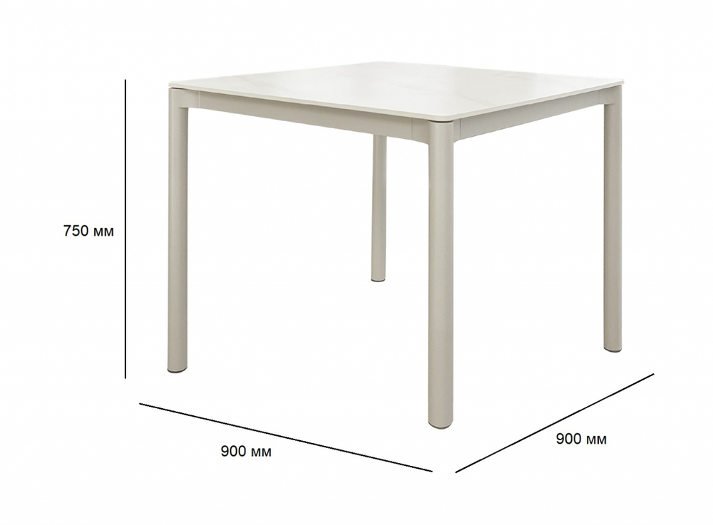 Стол обеденный стеклянный Tagliamento Leon