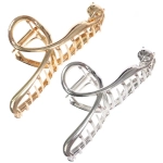 Заколка - краб для волос на блистере «PREMIUM», бесконечность, цвет серебро и золото, 11,5см