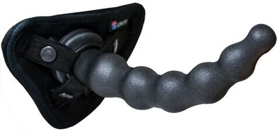 Чёрная насадка BALLS 3 - 22 см. (Цвет: черный)