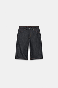 ZARA ДЖИНСОВЫЕ ШОРТЫ — ZW COLLECTION, СИНИЙ