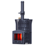 Печь для бани Авангард ЗК 40 (П2) Ураган в сетке Тюльпан