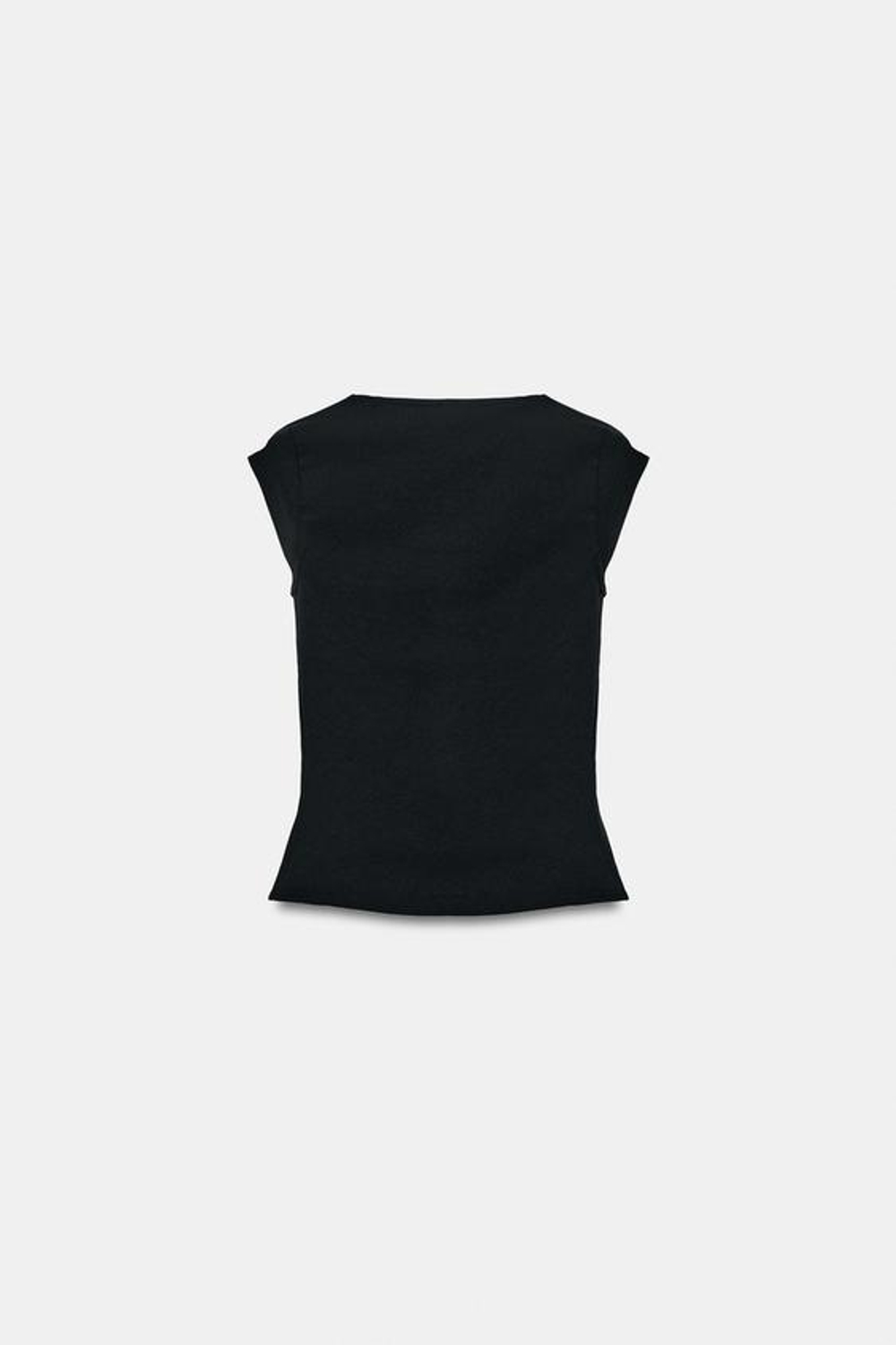 ZARA ЭЛАСТИЧНЫЙ ТОП-КОРСЕТ, ЧЕРНЫЙ