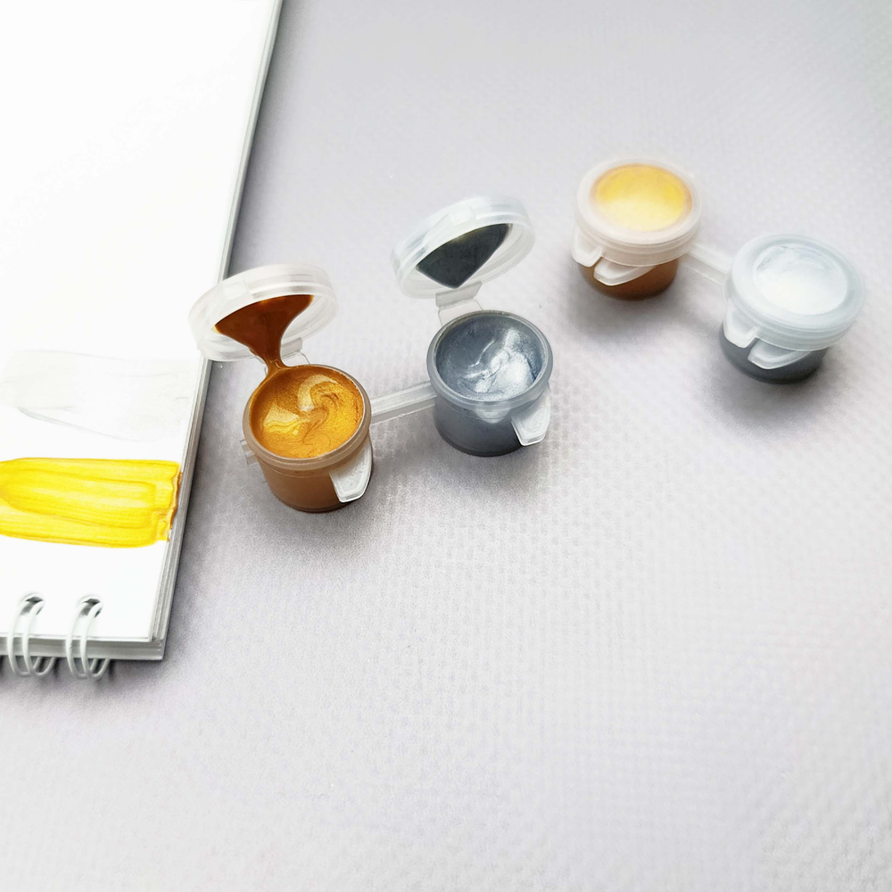 К051 Акриловая краска 3 мл*2 шт (ЗОЛОТО И СЕРЕБРО) (арт К051)