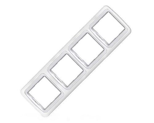 Рамка Валери горизонтальная, 4-х местная, белая, ВР004Г(G-BP004G), (шт.)