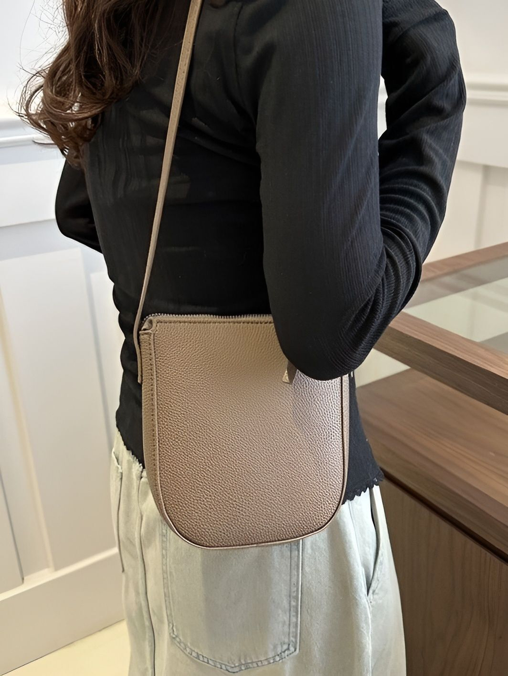 сумка женская натуральная кожа через плечо кросс боди маленькая