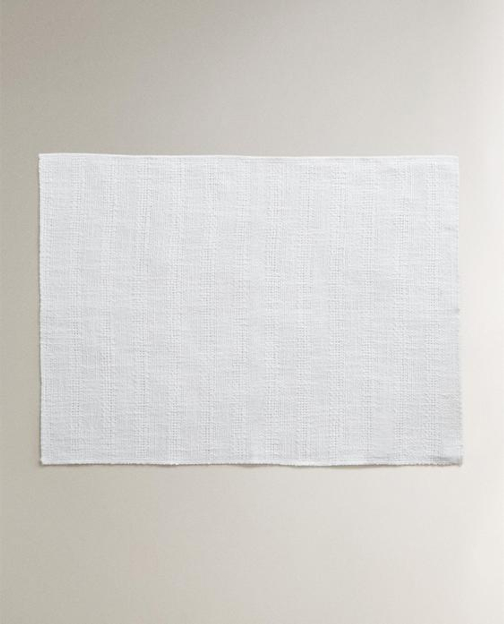 ZARA HOME ПОДСТАВКА ПОД СТОЛОВЫЕ ПРИБОРЫ ИЗО ЛЬНА, БЕЛЫЙ