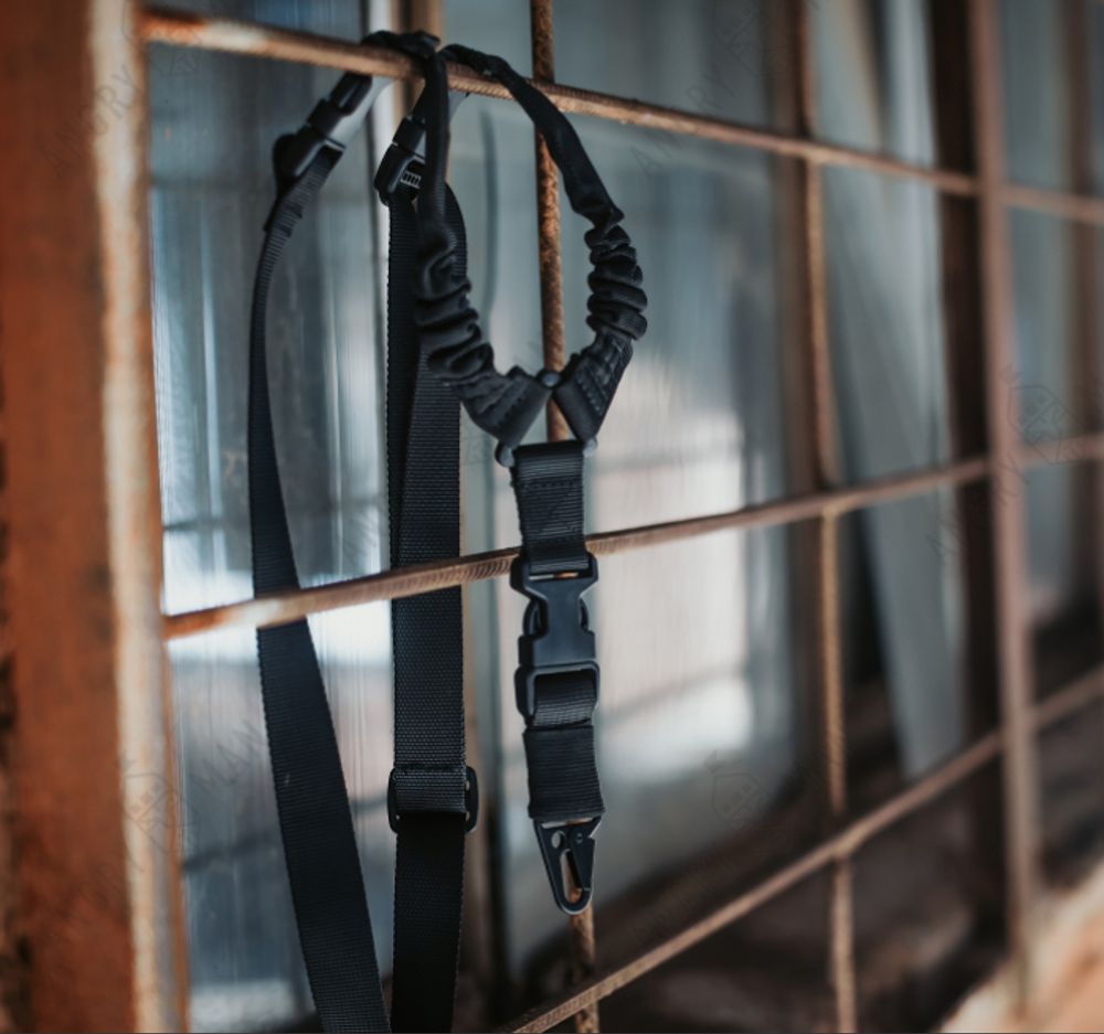 Тактический одноточечный ремень с карабином и амортизатором, K.Arma